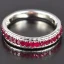 Placeholder: ruby ring with braided tungsten, braided band, men's jewellery