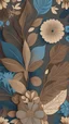 Placeholder: Boho Wallpapers Digital , Blue Brown Aesthetic Wallpaper , Shapes wallpaper , Neutral Floral, 4k, realistic, simple, refine, clean