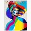 Placeholder: A vogue-like poster. Colourful, fashion.