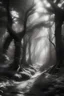 Placeholder: Generate an image radiating timeless elegance, portraying a tranquil forest scene where intricately detailed trees are entwined with graceful vines. Employ subtle grayscale tones to accentuate the interplay of light and shadow, enhancing sophistication. Capture the untouched wilderness, inviting viewers to immerse themselves in the serene beauty of nature's elegance