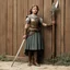 Placeholder: [high res photography by Ray Harryhausen] Joan:A farmer girl from Domremy, a village in medieval France, touched by a divine calling at a tender age. She presents all sorts of pole arms on a wooden wall: Spear Halberd Guisarme Partisan Bardiche Bec de Corbin Ranseur Voulge Bohemian earspoon Fauchard Lochaber