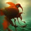 Placeholder: an ibis, in orange and green battle armor, a highly detailed illustration, background of crashing ocean waves, realistic render, 8 k, micro detail, intricate, elegant, centered, digital painting, Artstation, smooth, sharp focus, illustration, artgerm, tomasz alen kopera, peter mohrbacher, donato giancola, joseph christian leyendecker, wlop, boris vallejo