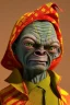 Placeholder: smeagol in Kente cloth, cinematic, zulu, ghana colours, african pattern, 8k quality