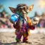 Placeholder: Bill Gates as hairy pimp groove funk kobold gremlin hippie holding disco ball on beach ,bokeh like f/0.8, tilt-shift lens 8k, high detail, smooth render, down-light, unreal engine