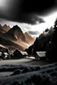 Placeholder: greyscale picture, switzeland landscape