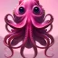 Placeholder:  portrait of an cute pink octopus in the style of Chris Ryniak