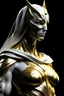 Placeholder: whitemarble Female, Muscular, Spartan, Sculpture, beautiful, full of details, high definition, black backround, 8k, Golden Iris, Thin Veil