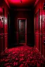 Placeholder: disorder mind blood darkred tones in room