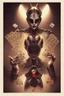 Placeholder: A harlequin character, playing cards with other people , sf, intricate artwork masterpiece, ominous, matte painting movie poster, golden ratio, trending on cgsociety, intricate, epic, trending on artstation, by artgerm, h. r. giger and beksinski, highly detailed, vibrant, production cinematic character render, ultra high quality model