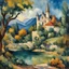 Placeholder: Style Cézanne, luxury, calm beauty, fantasy world, magic, beautiful composition, exquisite detail