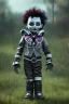 Placeholder: Edward scissorhands toddler, steampunk, full body, jump, bokeh, hyper realistic