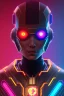 Placeholder: MCU Portrait, Front image. cyberpunk Asian woman, pink short hair. rabbit mask, latex suit. Red, black, gold, color. Punk style. Gradient background, highly detailed, concept art, smooth, unreal engine 5, god rays, ray tracing, RTX, lumen lighting, ultra detail, volumetric lighting, 3d, finely drawn, high definition, high resolution.