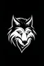 Placeholder: black and white wolf logo, must be simple. wolf faced towards kamera. make it more siple