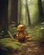 Placeholder: hyper realistic Charmander baby left in the woods,weird,otherworldly, real, vintage photograph,film set, 85mm lens, f/2.8 aperture