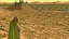 Placeholder: Desert warrior from behind looking at a city on a plato in the distance, comic style
