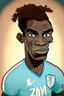 Placeholder: Jerome Njoum Mbekele Footballer ,cartoon 2d