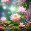 Placeholder: one big crystal subtle lotus in a galactic ambiance with a beautiful fairy, delicate colors, finely tuned detail, ultra high definition, 8 k, unreal engine 5, ultra sharp focus