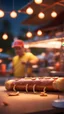 Placeholder: "Lonnie Bigalow" rolling a really warm hot dog on a nice summers evening with patio lanterns, bokeh like f/0.8, tilt-shift lens 8k, high detail, smooth render, down-light, unreal engine, prize winning