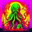 Placeholder: Exponential Cthulhu shift, surreal, by Victor Valla, acid wash mind-bending illustration; asymmetric, warm neon colors, shine burn, atmosphere guided by N(t)=N0​⋅e−kt