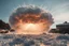 Placeholder: Atomic explosion, made of ice, ULTRA REALISTIC, details, intricate detail, professional lighting, film lighting, 35mm, anamorphic, lightroom, cinematography, bokeh, lens flare, film grain, hdr10, 8k, Roger Deakins, incredibly detailed, reflect, sharpen