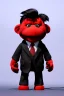 Placeholder: Waist up muppet Portrait, Kim Jong-un muppet doll, black suit, photo studio, red background, unreal engine 5, concept art, art station, ray tracing, lumen lighting, ultra detail, volumetric lighting, 3d.