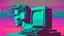Placeholder: synth-wave, man with monitor as head, iconic:1.8),