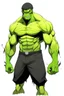 Placeholder: Manhwa man side character with huge muscles body looks lime monsters ,( wearing a black mask