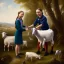 Placeholder: portrait Greta Thunberg milking a GOAT