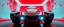 Placeholder: low view angle shot down from upper left front and showing the full vehicle, a RETROFUTURISTIC HOVERING CRAFT OF ALIEN ORIGIN, large close up a beautiful look up modern is decorated with red abstract, all red background, fisheye lense, vray, raytracing