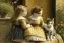 Placeholder: Two sisters cats on a terrace. Auguste Renoire