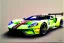 Placeholder: a true-to-life 2016 ford gt race car, pen and color marker, centered, intricate, extreme detailed, photorealism, center view, race track background, pivot on ford, painting by cheryl kelley