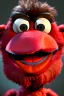 Placeholder: Waist up muppet Portrait, Nicolás maduro muppet doll, mustache, photo studio, red background, unreal engine 5, concept art, art station, ray tracing, lumen lighting, ultra detail, volumetric lighting, 3d.