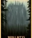 Placeholder: "Twin Peaks" movie poster, woods, mist, mountain, by david lynch, hotel