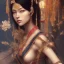 Placeholder: wonderful japanese woman, wearing indian clothes, long black hair, 4k, many details, very realistic, render