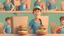 Placeholder: 3d illustration of portrait handsome driver man wearing helmet and food box. half body. pixar. cute style