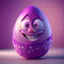 Placeholder: 3d egg character, cute happy pixar face, pink and purple color scheme, intricate details, 8k,sharp focus,hyper realistic, sony 50mm 1.4