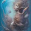 Placeholder: sango fantasy, fantasy magic, intricate, sharp focus, illustration, highly detailed, digital painting, concept art, matte, artgerm and paul lewin and kehinde wiley, masterpiece sexy lips African lady body mermaid lionfish head turquoise space lady beach sea under water mermaid seaweed