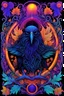 Placeholder: 3D embossed textured ethereal image; midnight hues, extreme colors, "The Black Crowes"; trippin', psychedelic, groovy, art nouveau; Chris Robinson, indica, sativa, leaves, gig poster art, macabre, eldritch, bizarre, extreme neon colors, mixed media, velvet, blacklight, uv