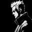 Placeholder: Toji fushiguro from Jujutsu Kaisen Anime profile pictures, sideprofile, Black and White, clear.