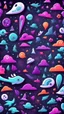 Placeholder: space cartoon stylized background