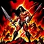 Placeholder: a strong men with sword ((manowar album)) no face