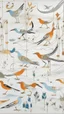 Placeholder: A white sky with singing birds designed in ancient Egyptian hieroglyphics painted by Lucan van Leyden