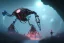 Placeholder: cave exploration glow galaxy coral twigs bridge steam walking mech