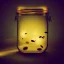 Placeholder: polaroid of many fireflies inside a jar, luminescent glow, moody, tender, photorealistic, octane render, golden hour