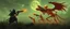 Placeholder: ninja necromancer in the wild, raising glowing raven skeleton giant babies with huge sci fi guns