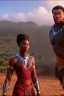 Placeholder: A photo taken from an african village "black panther", <character or scene>, kente, cinematic lighting --v 4 --q 2