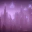 Placeholder: ALIENS FLOATING, MAGIC BUILDING, FOGGY NIGHT, GLOWING, PURPLE, TOWERS, 4K, 8K, CINEMATIC