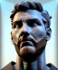 Placeholder: Gran angular, Realistic image, roman sculpture, royal marble material, Lionel Messi, Laurel wreath model, miguel angel style, emperador, God light, god rays, 4k resolution, ornate details, soft lighting, unreal engine 5, soft cyan background.