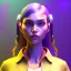 Placeholder: waitress teenager, rounded face, shirt, vibrant color, cyberpunk style, highly detailed, art stations, concept art, smooth, unreal engine 5, god rays, ray tracing, RTX, lumen lighting, ultra detail, volumetric lighting, 3d, finely drawn, high definition, high resolution, gradient background