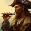 Placeholder: close up of an old pirate drinking rum, deep focus, d & d, fantasy, intricate, elegant, highly detailed, digital painting, artstation, concept art, matte, sharp focus, illustration, hearthstone, art by artgerm and greg rutkowski and alphonse mucha centered.